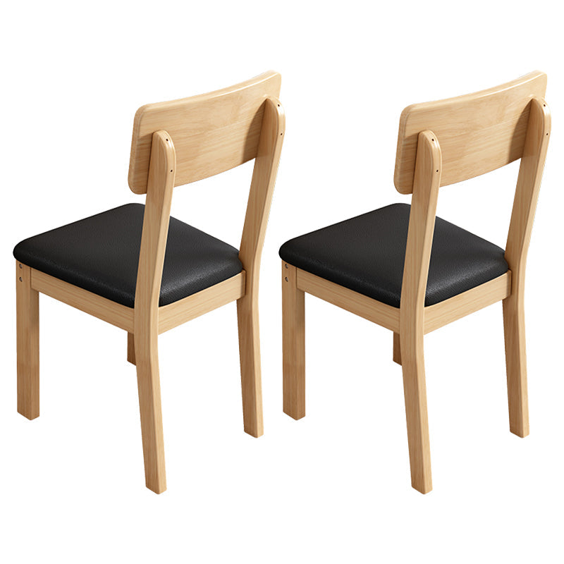 Industrial Wood Open Back Dining Side Chair 15'' Wide Indoor Dining Chair Black 2 Piece Set Natural Wood Clearhalo ' kitchen&dining_furn' 'Dining Chairs' 'Dining Tables & Seating' 'dining_chair' 'furn' 'furn_dining_chair' 'Furniture' 'furniture_dining_chair' 'Kitchen & Dining Furniture' 'kitchen' 3621261