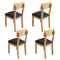 Industrial Wood Open Back Dining Side Chair 15'' Wide Indoor Dining Chair Black 4 Piece Set Natural Wood Clearhalo ' kitchen&dining_furn' 'Dining Chairs' 'Dining Tables & Seating' 'dining_chair' 'furn' 'furn_dining_chair' 'Furniture' 'furniture_dining_chair' 'Kitchen & Dining Furniture' 'kitchen' 3621263