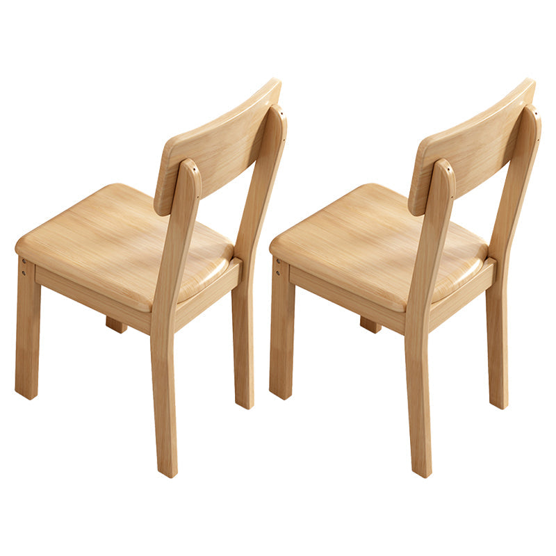 Industrial Wood Open Back Dining Side Chair 15'' Wide Indoor Dining Chair Wood 2 Piece Set Natural Wood Clearhalo ' kitchen&dining_furn' 'Dining Chairs' 'Dining Tables & Seating' 'dining_chair' 'furn' 'furn_dining_chair' 'Furniture' 'furniture_dining_chair' 'Kitchen & Dining Furniture' 'kitchen' 3621267