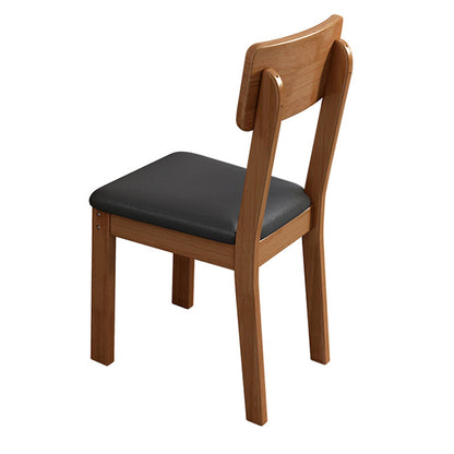 Industrial Wood Open Back Dining Side Chair 15'' Wide Indoor Dining Chair Black 1 Piece Walnut Clearhalo ' kitchen&dining_furn' 'Dining Chairs' 'Dining Tables & Seating' 'dining_chair' 'furn' 'furn_dining_chair' 'Furniture' 'furniture_dining_chair' 'Kitchen & Dining Furniture' 'kitchen' 3621272