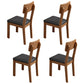 Industrial Wood Open Back Dining Side Chair 15'' Wide Indoor Dining Chair Black 4 Piece Set Walnut Clearhalo ' kitchen&dining_furn' 'Dining Chairs' 'Dining Tables & Seating' 'dining_chair' 'furn' 'furn_dining_chair' 'Furniture' 'furniture_dining_chair' 'Kitchen & Dining Furniture' 'kitchen' 3621274