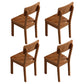Industrial Wood Open Back Dining Side Chair 15'' Wide Indoor Dining Chair Walnut 4 Piece Set Walnut Clearhalo ' kitchen&dining_furn' 'Dining Chairs' 'Dining Tables & Seating' 'dining_chair' 'furn' 'furn_dining_chair' 'Furniture' 'furniture_dining_chair' 'Kitchen & Dining Furniture' 'kitchen' 3621276