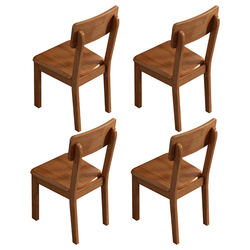 Industrial Wood Open Back Dining Side Chair 15'' Wide Indoor Dining Chair Walnut 4 Piece Set Walnut Clearhalo ' kitchen&dining_furn' 'Dining Chairs' 'Dining Tables & Seating' 'dining_chair' 'furn' 'furn_dining_chair' 'Furniture' 'furniture_dining_chair' 'Kitchen & Dining Furniture' 'kitchen' 3621276