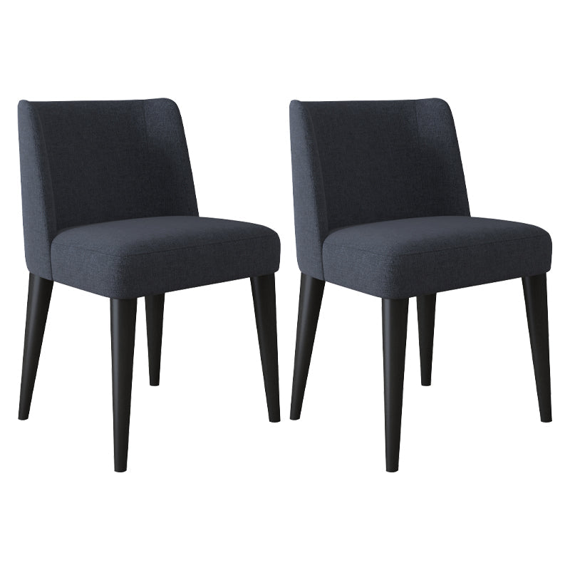 Nordic Style Solid Wood Dining Room Chair Armless Parsons Chair for Home Use Dark Gray 2 Piece Set Clearhalo ' kitchen&dining_furn' 'Dining Chairs' 'Dining Tables & Seating' 'dining_chair' 'furn' 'furn_dining_chair' 'Furniture' 'furniture_dining_chair' 'Kitchen & Dining Furniture' 'kitchen' 3621278