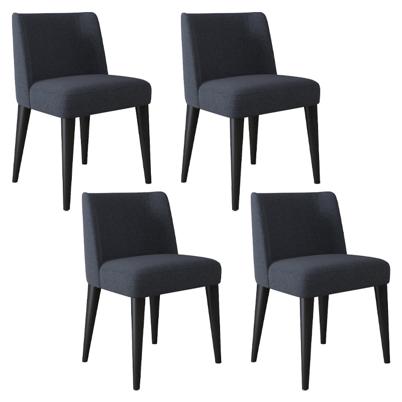 Nordic Style Solid Wood Dining Room Chair Armless Parsons Chair for Home Use Dark Gray 4 Piece Set Clearhalo ' kitchen&dining_furn' 'Dining Chairs' 'Dining Tables & Seating' 'dining_chair' 'furn' 'furn_dining_chair' 'Furniture' 'furniture_dining_chair' 'Kitchen & Dining Furniture' 'kitchen' 3621280