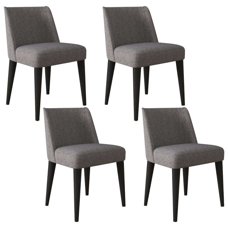 Nordic Style Solid Wood Dining Room Chair Armless Parsons Chair for Home Use Light Gray 4 Piece Set Clearhalo ' kitchen&dining_furn' 'Dining Chairs' 'Dining Tables & Seating' 'dining_chair' 'furn' 'furn_dining_chair' 'Furniture' 'furniture_dining_chair' 'Kitchen & Dining Furniture' 'kitchen' 3621283