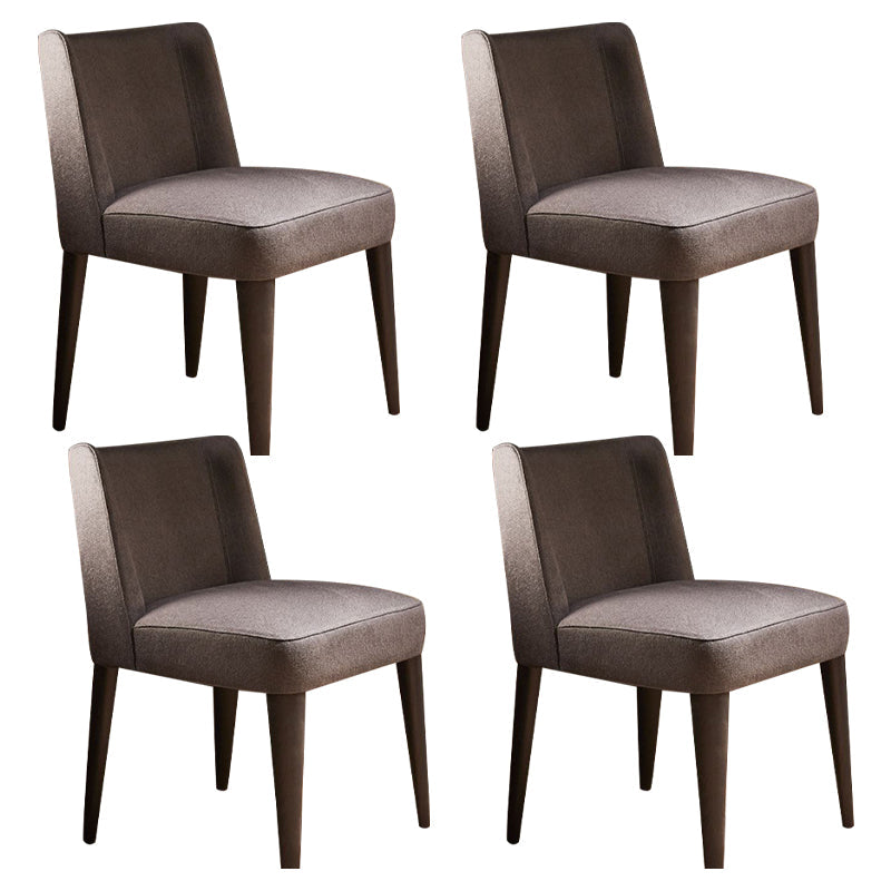 Nordic Style Solid Wood Dining Room Chair Armless Parsons Chair for Home Use Light Purple 4 Piece Set Clearhalo ' kitchen&dining_furn' 'Dining Chairs' 'Dining Tables & Seating' 'dining_chair' 'furn' 'furn_dining_chair' 'Furniture' 'furniture_dining_chair' 'Kitchen & Dining Furniture' 'kitchen' 3621287