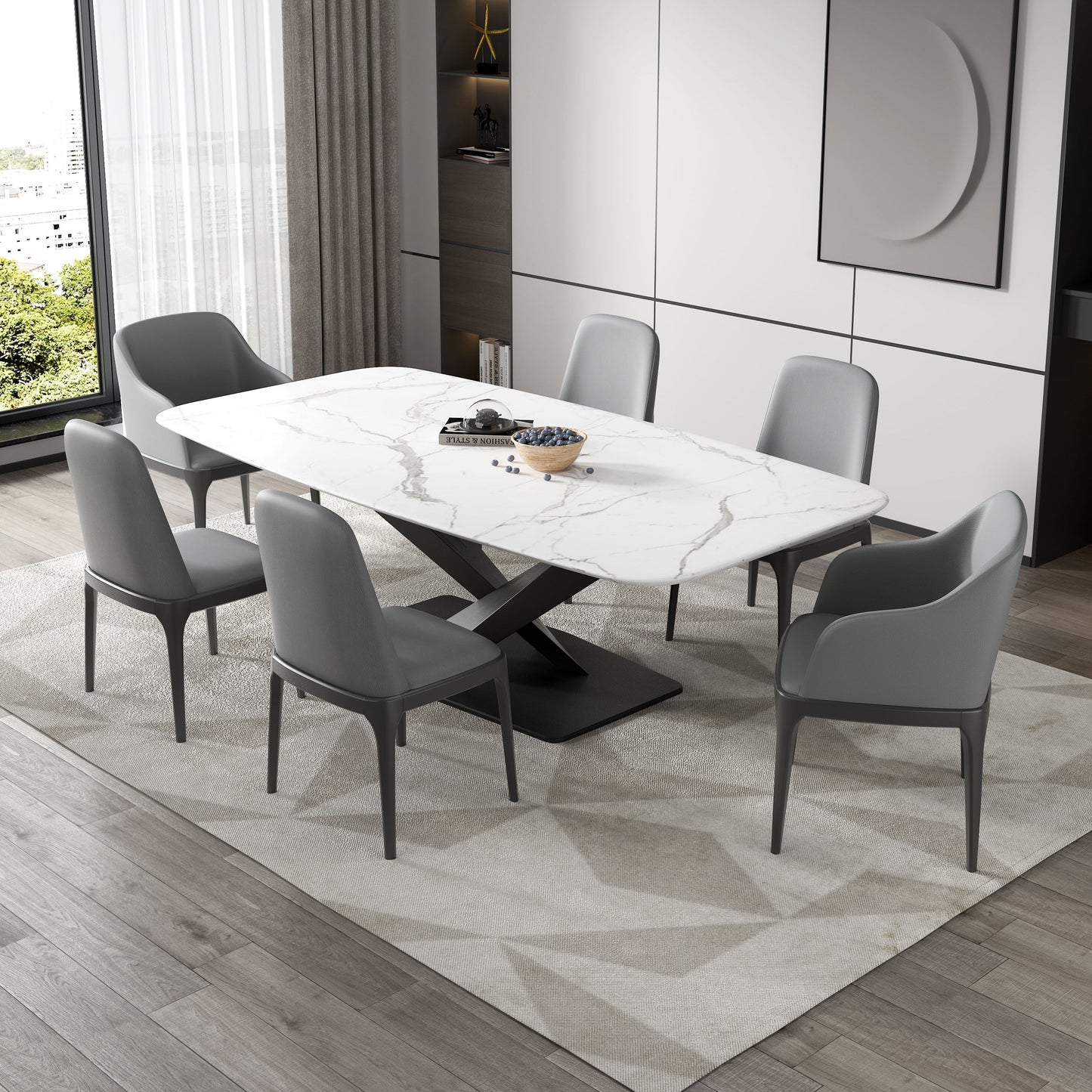 Modern Square Leather Dining Side Arm Chair with Wooden Legs for Kitchen Clearhalo ' kitchen&dining_furn' 'Dining Chairs' 'Dining Tables & Seating' 'dining_chair' 'furn' 'furn_dining_chair' 'Furniture' 'furniture_dining_chair' 'Kitchen & Dining Furniture' 'kitchen' 3621294