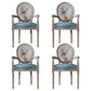 Country Style Dining Arm Chair King Louis Back Side Chair with 4 Wood Legs for Home Use Light Blue 4 Piece Set Clearhalo ' kitchen&dining_furn' 'Dining Chairs' 'Dining Tables & Seating' 'dining_chair' 'furn' 'furn_dining_chair' 'Furniture' 'furniture_dining_chair' 'Kitchen & Dining Furniture' 'kitchen' 3621320