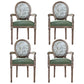 Country Style Dining Arm Chair King Louis Back Side Chair with 4 Wood Legs for Home Use Green 4 Piece Set Clearhalo ' kitchen&dining_furn' 'Dining Chairs' 'Dining Tables & Seating' 'dining_chair' 'furn' 'furn_dining_chair' 'Furniture' 'furniture_dining_chair' 'Kitchen & Dining Furniture' 'kitchen' 3621324