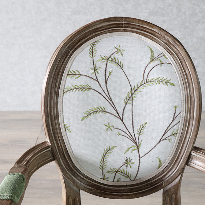 Country Style Dining Arm Chair King Louis Back Side Chair with 4 Wood Legs for Home Use Clearhalo ' kitchen&dining_furn' 'Dining Chairs' 'Dining Tables & Seating' 'dining_chair' 'furn' 'furn_dining_chair' 'Furniture' 'furniture_dining_chair' 'Kitchen & Dining Furniture' 'kitchen' 3621325