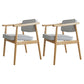 Minimalist Kitchen Solid Wood Dining Arm Chair Opening Back Dining Arm Chair Grey 2 Piece Set Natural Wood Clearhalo ' kitchen&dining_furn' 'Dining Chairs' 'Dining Tables & Seating' 'dining_chair' 'furn' 'furn_dining_chair' 'Furniture' 'furniture_dining_chair' 'Kitchen & Dining Furniture' 'kitchen' 3621332