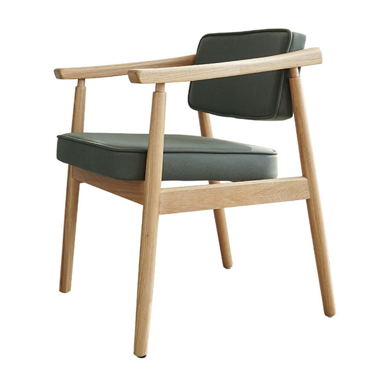 Minimalist Kitchen Solid Wood Dining Arm Chair Opening Back Dining Arm Chair Clearhalo ' kitchen&dining_furn' 'Dining Chairs' 'Dining Tables & Seating' 'dining_chair' 'furn' 'furn_dining_chair' 'Furniture' 'furniture_dining_chair' 'Kitchen & Dining Furniture' 'kitchen' 3621338