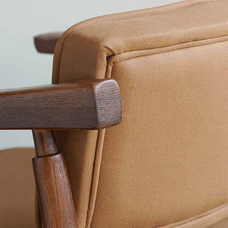 Minimalist Kitchen Solid Wood Dining Arm Chair Opening Back Dining Arm Chair Clearhalo ' kitchen&dining_furn' 'Dining Chairs' 'Dining Tables & Seating' 'dining_chair' 'furn' 'furn_dining_chair' 'Furniture' 'furniture_dining_chair' 'Kitchen & Dining Furniture' 'kitchen' 3621346