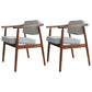 Minimalist Kitchen Solid Wood Dining Arm Chair Opening Back Dining Arm Chair Grey 2 Piece Set Walnut Clearhalo ' kitchen&dining_furn' 'Dining Chairs' 'Dining Tables & Seating' 'dining_chair' 'furn' 'furn_dining_chair' 'Furniture' 'furniture_dining_chair' 'Kitchen & Dining Furniture' 'kitchen' 3621347