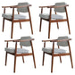 Minimalist Kitchen Solid Wood Dining Arm Chair Opening Back Dining Arm Chair Grey 4 Piece Set Walnut Clearhalo ' kitchen&dining_furn' 'Dining Chairs' 'Dining Tables & Seating' 'dining_chair' 'furn' 'furn_dining_chair' 'Furniture' 'furniture_dining_chair' 'Kitchen & Dining Furniture' 'kitchen' 3621349