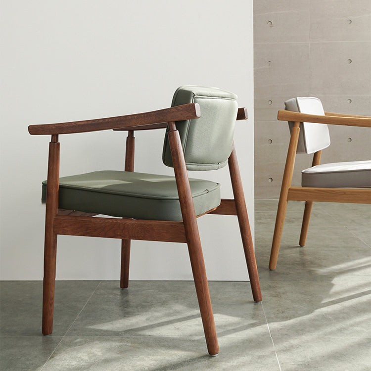 Minimalist Kitchen Solid Wood Dining Arm Chair Opening Back Dining Arm Chair Clearhalo ' kitchen&dining_furn' 'Dining Chairs' 'Dining Tables & Seating' 'dining_chair' 'furn' 'furn_dining_chair' 'Furniture' 'furniture_dining_chair' 'Kitchen & Dining Furniture' 'kitchen' 3621352