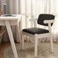 Scandinavian Home Arm Chair Open Back Wood Upholstered Dining Room Chair Black 1 Piece White Clearhalo ' kitchen&dining_furn' 'Dining Chairs' 'Dining Tables & Seating' 'dining_chair' 'furn' 'furn_dining_chair' 'Furniture' 'furniture_dining_chair' 'Kitchen & Dining Furniture' 'kitchen' 3621359