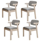 Scandinavian Home Arm Chair Open Back Wood Upholstered Dining Room Chair Grey 4 Piece Set White Clearhalo ' kitchen&dining_furn' 'Dining Chairs' 'Dining Tables & Seating' 'dining_chair' 'furn' 'furn_dining_chair' 'Furniture' 'furniture_dining_chair' 'Kitchen & Dining Furniture' 'kitchen' 3621369