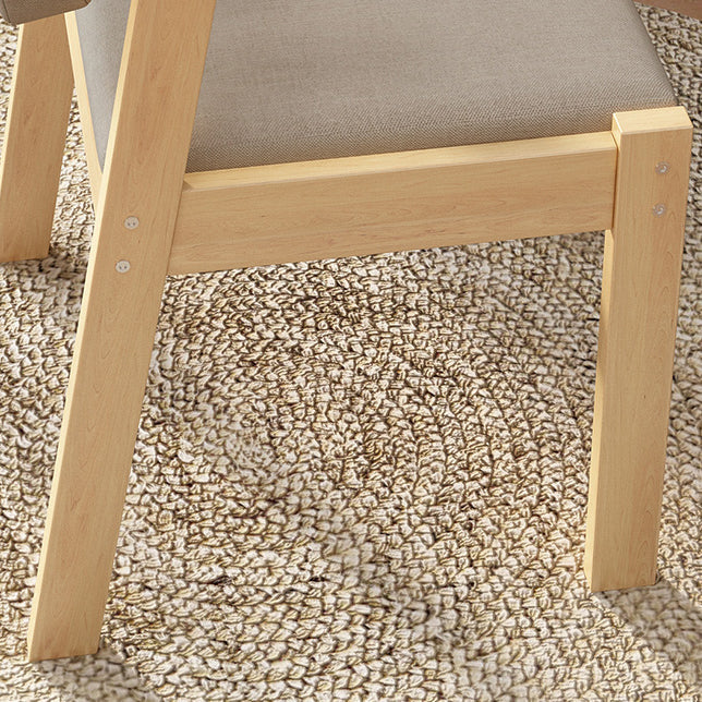 Scandinavian Home Arm Chair Open Back Wood Upholstered Dining Room Chair Clearhalo ' kitchen&dining_furn' 'Dining Chairs' 'Dining Tables & Seating' 'dining_chair' 'furn' 'furn_dining_chair' 'Furniture' 'furniture_dining_chair' 'Kitchen & Dining Furniture' 'kitchen' 3621373