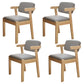 Scandinavian Home Arm Chair Open Back Wood Upholstered Dining Room Chair Grey 4 Piece Set Natural Wood Clearhalo ' kitchen&dining_furn' 'Dining Chairs' 'Dining Tables & Seating' 'dining_chair' 'furn' 'furn_dining_chair' 'Furniture' 'furniture_dining_chair' 'Kitchen & Dining Furniture' 'kitchen' 3621391