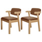 Scandinavian Home Arm Chair Open Back Wood Upholstered Dining Room Chair Coffee 2 Piece Set Natural Wood Clearhalo ' kitchen&dining_furn' 'Dining Chairs' 'Dining Tables & Seating' 'dining_chair' 'furn' 'furn_dining_chair' 'Furniture' 'furniture_dining_chair' 'Kitchen & Dining Furniture' 'kitchen' 3621408