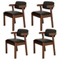 Scandinavian Home Arm Chair Open Back Wood Upholstered Dining Room Chair Black 4 Piece Set Walnut Clearhalo ' kitchen&dining_furn' 'Dining Chairs' 'Dining Tables & Seating' 'dining_chair' 'furn' 'furn_dining_chair' 'Furniture' 'furniture_dining_chair' 'Kitchen & Dining Furniture' 'kitchen' 3621412