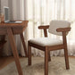 Scandinavian Home Arm Chair Open Back Wood Upholstered Dining Room Chair Light Gray 1 Piece Walnut Clearhalo ' kitchen&dining_furn' 'Dining Chairs' 'Dining Tables & Seating' 'dining_chair' 'furn' 'furn_dining_chair' 'Furniture' 'furniture_dining_chair' 'Kitchen & Dining Furniture' 'kitchen' 3621416