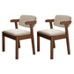 Scandinavian Home Arm Chair Open Back Wood Upholstered Dining Room Chair Light Gray 2 Piece Set Walnut Clearhalo ' kitchen&dining_furn' 'Dining Chairs' 'Dining Tables & Seating' 'dining_chair' 'furn' 'furn_dining_chair' 'Furniture' 'furniture_dining_chair' 'Kitchen & Dining Furniture' 'kitchen' 3621417