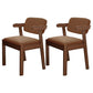 Scandinavian Home Arm Chair Open Back Wood Upholstered Dining Room Chair Coffee 2 Piece Set Walnut Clearhalo ' kitchen&dining_furn' 'Dining Chairs' 'Dining Tables & Seating' 'dining_chair' 'furn' 'furn_dining_chair' 'Furniture' 'furniture_dining_chair' 'Kitchen & Dining Furniture' 'kitchen' 3621420