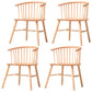 Wooden Dining Side Chairs Industrial Style 19'' Wide Windsor Back Side Chair Natural 4 Piece Set Natural Wood Clearhalo ' kitchen&dining_furn' 'Dining Chairs' 'Dining Tables & Seating' 'dining_chair' 'furn' 'furn_dining_chair' 'Furniture' 'furniture_dining_chair' 'Kitchen & Dining Furniture' 'kitchen' 3621425