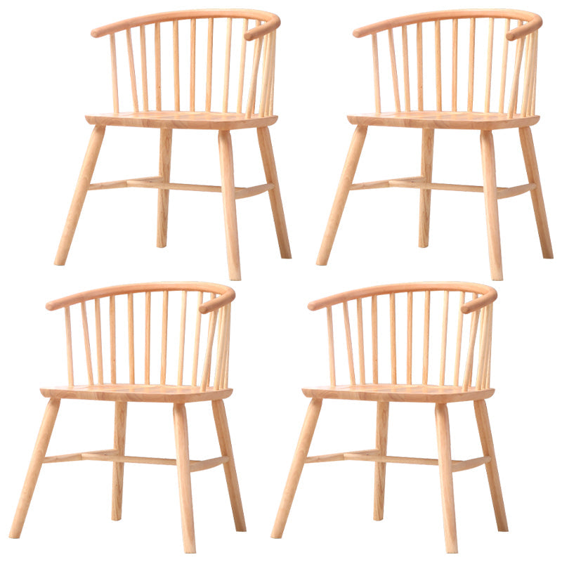 Wooden Dining Side Chairs Industrial Style 19'' Wide Windsor Back Side Chair Natural 4 Piece Set Natural Wood Clearhalo ' kitchen&dining_furn' 'Dining Chairs' 'Dining Tables & Seating' 'dining_chair' 'furn' 'furn_dining_chair' 'Furniture' 'furniture_dining_chair' 'Kitchen & Dining Furniture' 'kitchen' 3621425