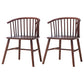 Wooden Dining Side Chairs Industrial Style 19'' Wide Windsor Back Side Chair Walnut 2 Piece Set Walnut Clearhalo ' kitchen&dining_furn' 'Dining Chairs' 'Dining Tables & Seating' 'dining_chair' 'furn' 'furn_dining_chair' 'Furniture' 'furniture_dining_chair' 'Kitchen & Dining Furniture' 'kitchen' 3621428