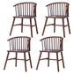 Wooden Dining Side Chairs Industrial Style 19'' Wide Windsor Back Side Chair Walnut 4 Piece Set Walnut Clearhalo ' kitchen&dining_furn' 'Dining Chairs' 'Dining Tables & Seating' 'dining_chair' 'furn' 'furn_dining_chair' 'Furniture' 'furniture_dining_chair' 'Kitchen & Dining Furniture' 'kitchen' 3621430