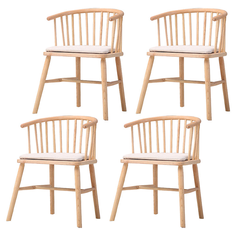 Wooden Dining Side Chairs Industrial Style 19'' Wide Windsor Back Side Chair Grey 4 Piece Set Natural Wood Clearhalo ' kitchen&dining_furn' 'Dining Chairs' 'Dining Tables & Seating' 'dining_chair' 'furn' 'furn_dining_chair' 'Furniture' 'furniture_dining_chair' 'Kitchen & Dining Furniture' 'kitchen' 3621436
