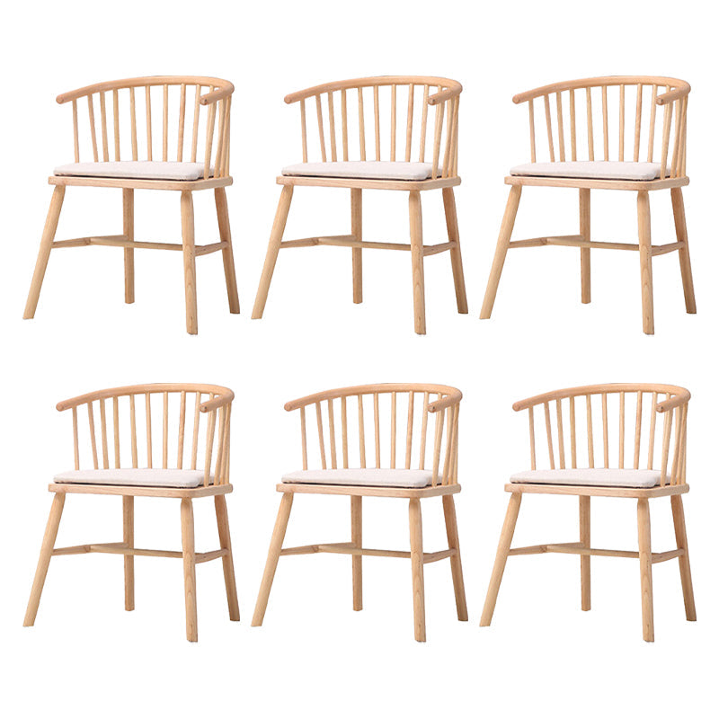 Wooden Dining Side Chairs Industrial Style 19'' Wide Windsor Back Side Chair Grey 6 Piece Set Natural Wood Clearhalo ' kitchen&dining_furn' 'Dining Chairs' 'Dining Tables & Seating' 'dining_chair' 'furn' 'furn_dining_chair' 'Furniture' 'furniture_dining_chair' 'Kitchen & Dining Furniture' 'kitchen' 3621437