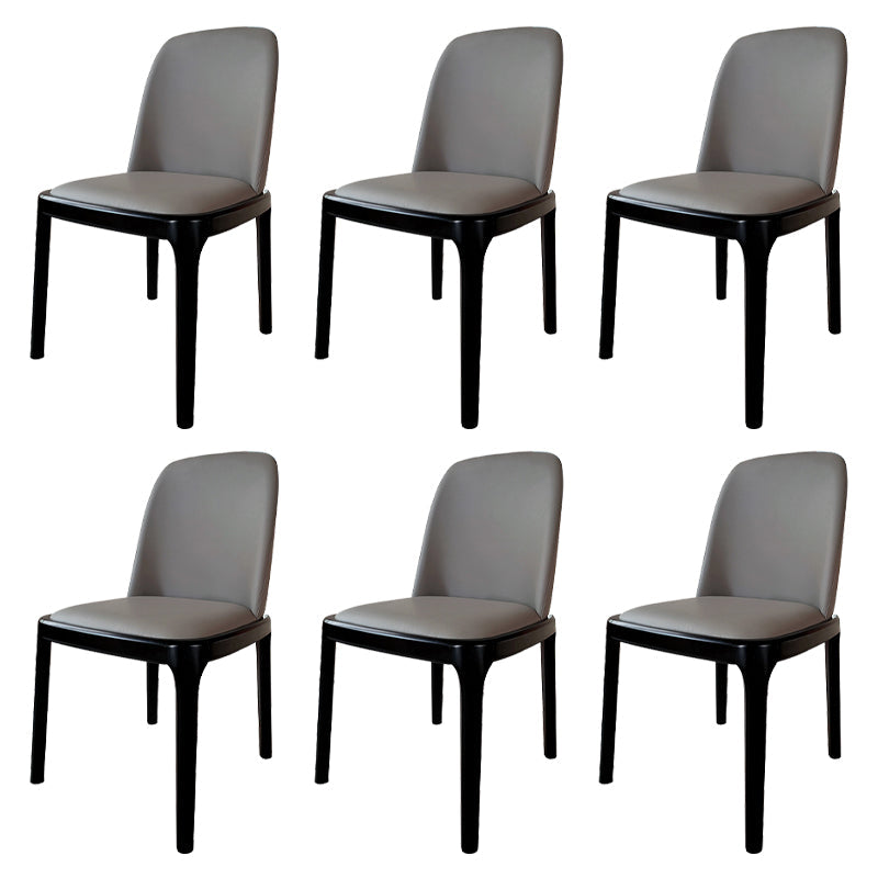 Industrial Style Solid Wood Dining Side Chair Leather Side Chair for Dining Room Grey 6 Piece Set Clearhalo ' kitchen&dining_furn' 'Dining Chairs' 'Dining Tables & Seating' 'dining_chair' 'furn' 'furn_dining_chair' 'Furniture' 'furniture_dining_chair' 'Kitchen & Dining Furniture' 'kitchen' 3621452