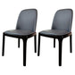 Industrial Style Solid Wood Dining Side Chair Leather Side Chair for Dining Room Dark Gray 2 Piece Set Clearhalo ' kitchen&dining_furn' 'Dining Chairs' 'Dining Tables & Seating' 'dining_chair' 'furn' 'furn_dining_chair' 'Furniture' 'furniture_dining_chair' 'Kitchen & Dining Furniture' 'kitchen' 3621454