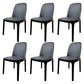 Industrial Style Solid Wood Dining Side Chair Leather Side Chair for Dining Room Dark Gray 6 Piece Set Clearhalo ' kitchen&dining_furn' 'Dining Chairs' 'Dining Tables & Seating' 'dining_chair' 'furn' 'furn_dining_chair' 'Furniture' 'furniture_dining_chair' 'Kitchen & Dining Furniture' 'kitchen' 3621458
