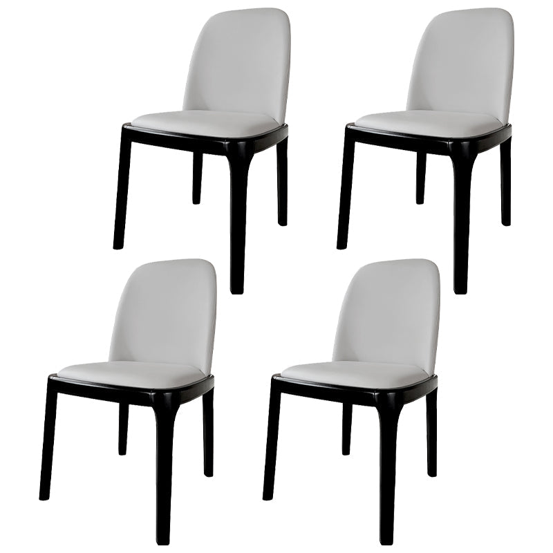 Industrial Style Solid Wood Dining Side Chair Leather Side Chair for Dining Room Light Gray 4 Piece Set Clearhalo ' kitchen&dining_furn' 'Dining Chairs' 'Dining Tables & Seating' 'dining_chair' 'furn' 'furn_dining_chair' 'Furniture' 'furniture_dining_chair' 'Kitchen & Dining Furniture' 'kitchen' 3621462