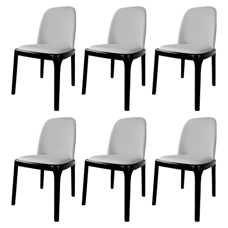 Industrial Style Solid Wood Dining Side Chair Leather Side Chair for Dining Room Light Gray 6 Piece Set Clearhalo ' kitchen&dining_furn' 'Dining Chairs' 'Dining Tables & Seating' 'dining_chair' 'furn' 'furn_dining_chair' 'Furniture' 'furniture_dining_chair' 'Kitchen & Dining Furniture' 'kitchen' 3621464