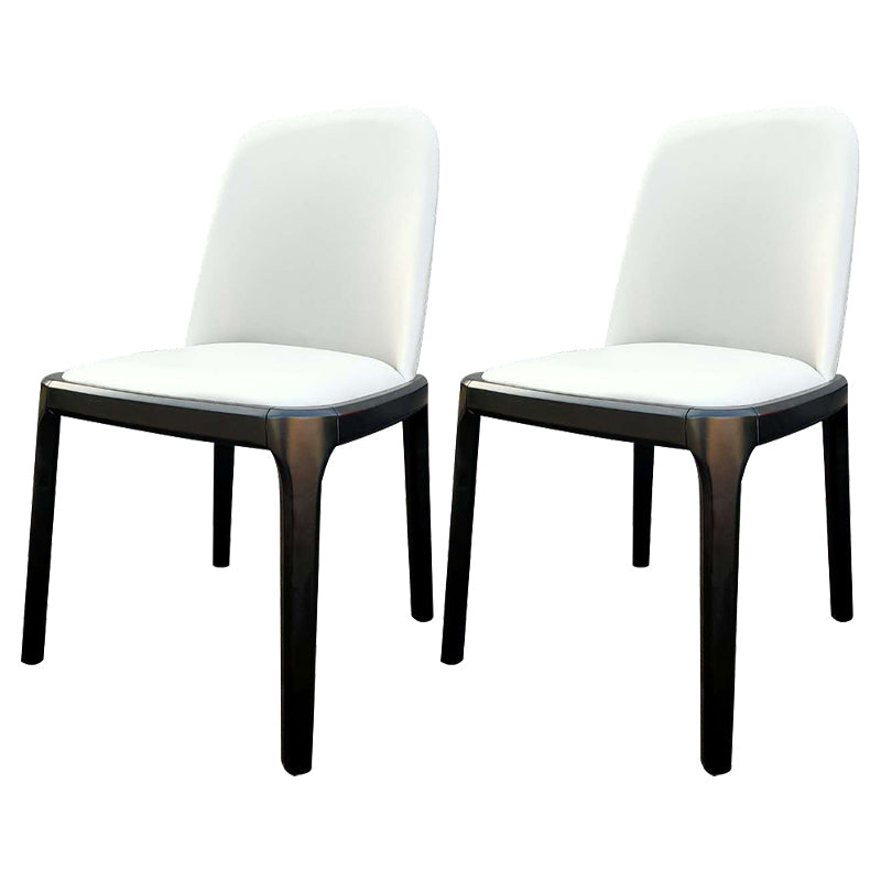 Industrial Style Solid Wood Dining Side Chair Leather Side Chair for Dining Room White 2 Piece Set Clearhalo ' kitchen&dining_furn' 'Dining Chairs' 'Dining Tables & Seating' 'dining_chair' 'furn' 'furn_dining_chair' 'Furniture' 'furniture_dining_chair' 'Kitchen & Dining Furniture' 'kitchen' 3621465