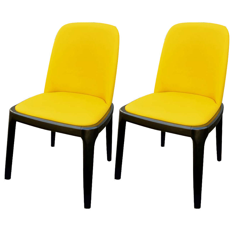 Industrial Style Solid Wood Dining Side Chair Leather Side Chair for Dining Room Yellow 2 Piece Set Clearhalo ' kitchen&dining_furn' 'Dining Chairs' 'Dining Tables & Seating' 'dining_chair' 'furn' 'furn_dining_chair' 'Furniture' 'furniture_dining_chair' 'Kitchen & Dining Furniture' 'kitchen' 3621469