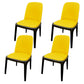 Industrial Style Solid Wood Dining Side Chair Leather Side Chair for Dining Room Yellow 4 Piece Set Clearhalo ' kitchen&dining_furn' 'Dining Chairs' 'Dining Tables & Seating' 'dining_chair' 'furn' 'furn_dining_chair' 'Furniture' 'furniture_dining_chair' 'Kitchen & Dining Furniture' 'kitchen' 3621470