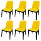 Industrial Style Solid Wood Dining Side Chair Leather Side Chair for Dining Room Yellow 6 Piece Set Clearhalo ' kitchen&dining_furn' 'Dining Chairs' 'Dining Tables & Seating' 'dining_chair' 'furn' 'furn_dining_chair' 'Furniture' 'furniture_dining_chair' 'Kitchen & Dining Furniture' 'kitchen' 3621471