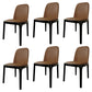 Industrial Style Solid Wood Dining Side Chair Leather Side Chair for Dining Room Brown 6 Piece Set Clearhalo ' kitchen&dining_furn' 'Dining Chairs' 'Dining Tables & Seating' 'dining_chair' 'furn' 'furn_dining_chair' 'Furniture' 'furniture_dining_chair' 'Kitchen & Dining Furniture' 'kitchen' 3621477