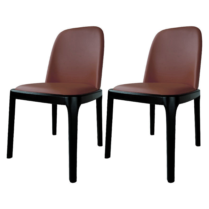 Industrial Style Solid Wood Dining Side Chair Leather Side Chair for Dining Room Khaki 2 Piece Set Clearhalo ' kitchen&dining_furn' 'Dining Chairs' 'Dining Tables & Seating' 'dining_chair' 'furn' 'furn_dining_chair' 'Furniture' 'furniture_dining_chair' 'Kitchen & Dining Furniture' 'kitchen' 3621481