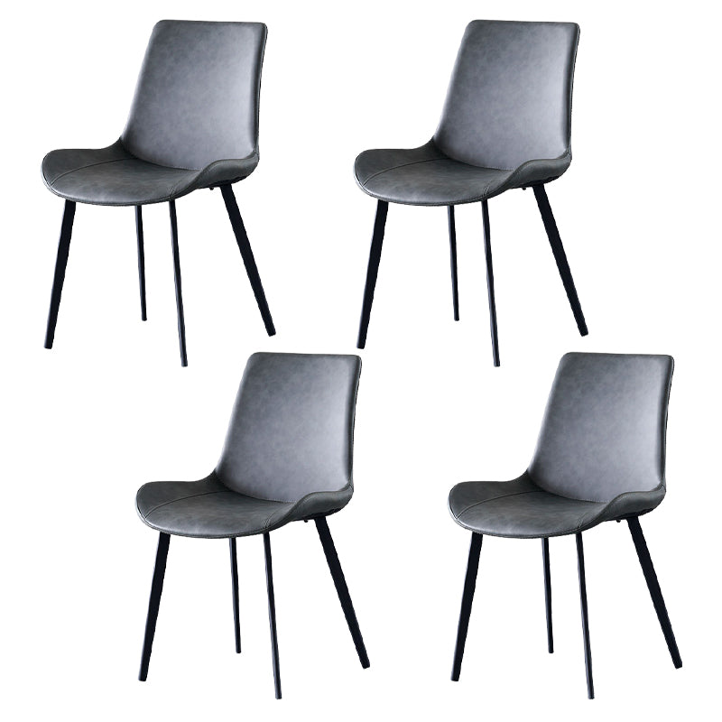 Contemporary Chairs High-density Sponge Cushion Parsons Side Chair for Kitchen Grey 4 Piece Set Clearhalo ' kitchen&dining_furn' 'Dining Chairs' 'Dining Tables & Seating' 'dining_chair' 'furn' 'furn_dining_chair' 'Furniture' 'furniture_dining_chair' 'Kitchen & Dining Furniture' 'kitchen' 3621491