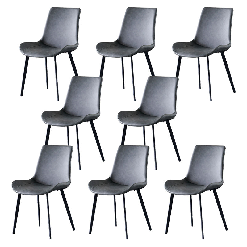 Contemporary Chairs High-density Sponge Cushion Parsons Side Chair for Kitchen Grey 8 Piece Set Clearhalo ' kitchen&dining_furn' 'Dining Chairs' 'Dining Tables & Seating' 'dining_chair' 'furn' 'furn_dining_chair' 'Furniture' 'furniture_dining_chair' 'Kitchen & Dining Furniture' 'kitchen' 3621492