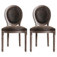 Country Style Dining Chair King Louis Back Side Chair with Wood Legs for Home Use Brown 2 Piece Set Gray Clearhalo ' kitchen&dining_furn' 'Dining Chairs' 'Dining Tables & Seating' 'dining_chair' 'furn' 'furn_dining_chair' 'Furniture' 'furniture_dining_chair' 'Kitchen & Dining Furniture' 'kitchen' 3621505